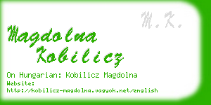 magdolna kobilicz business card